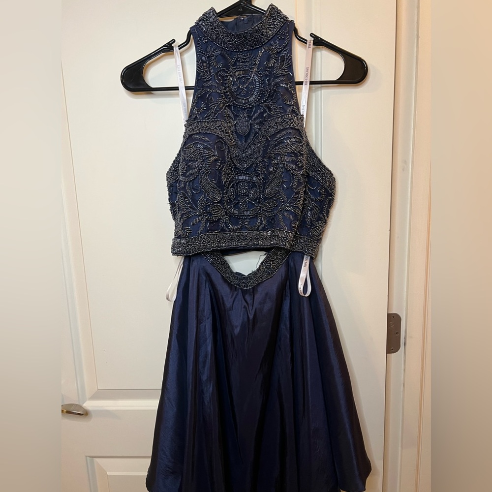 Sherri Hill Blue Homecoming Dress